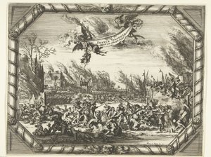 French Atrocities in Bodegraven and Zwammerdam, 1672 (title on object) by Romeyn de Hooghe