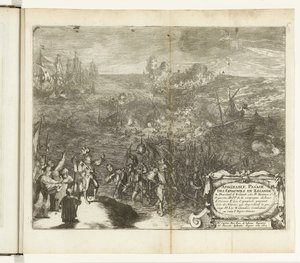 Night March of the Spanish Soldiers to Duiveland, 1575 (title on object: Admirable Passage des Espagnols en Zelande) (series title: Wars of Flanders)