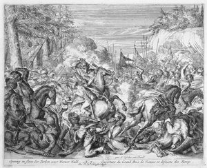 Vienna Print Cycle, Polish Cavalry Beginning Battle in the Vienna forest