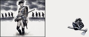 British Soldier at the time of the American Revolutionary War by Ron Embleton