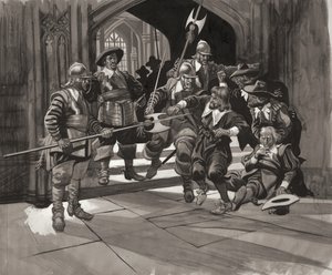Colonel Pride Refusing Entrance of Certain Members of the House of Commons by Ron Embleton