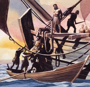 Pirates taking a Prisoner by Ron Embleton