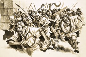 Unidentified Mob on the Attack by Ron Embleton