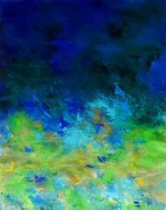 Vibrant Abstract Landscape by Ron Halfant