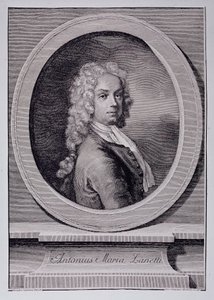 Portrait of Antonio Maria Zanetti, Italian Cartoonist (Engraving) by Rosalba Giovanna (after) Carriera