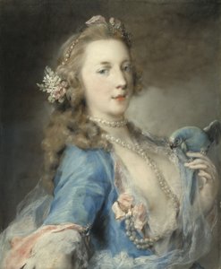 A Young Lady with a Parrot