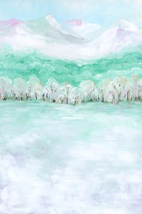 Pastel Mountain Landscape