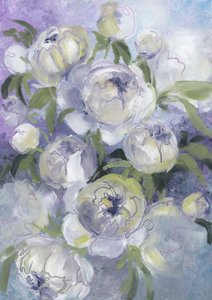 Soft Peony Blossoms by Rosana Laiz Blursbyai