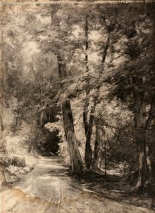 Photogravure of Painting of a Woodland Scene by Roswell Morse Shurtleff