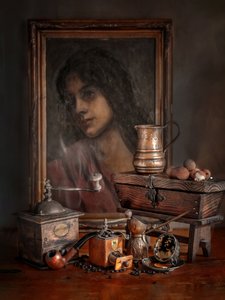 Vintage Coffee Still Life by Rucsandra Silvia Calin