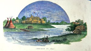 Chicago in 1831 by Rudolf (after) Cronau