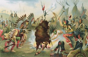 War Dance of the Sioux, from The History of Mankind by Prof. Friedrich Ratzel, pub. in 1904