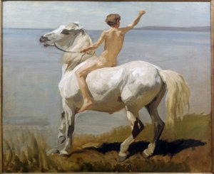Boy on a White Horse