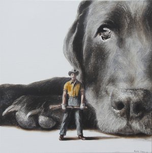 Hunter and Giant Dog