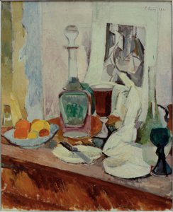 Still Life with Carafe and Sculpture