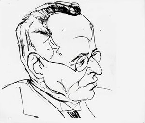 Karl Kraus, Writer and Publicist by Rudolf Schlichter