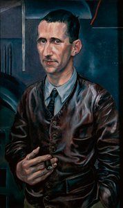 Portrait of German writer and playwright Bertolt Brecht by Rudolf Schlichter