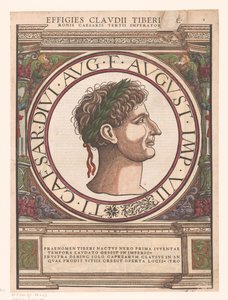 Portrait of Claudius Tiberius in Architectural Frame by Rudolf Wyssenbach