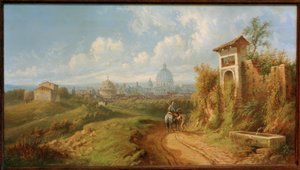 View of Rome by Rudolf von Alt