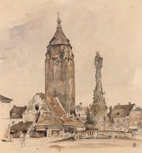 The Old Town Hall of Korneuburg by Rudolf von Alt