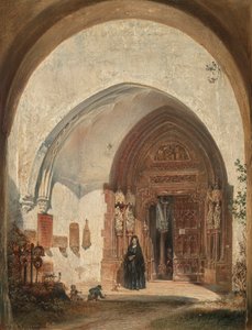 The Portal of the Collegiate Church Nonnberg in Salzburg by Rudolf von Alt