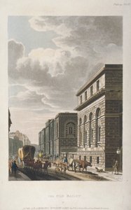 View of Old Bailey, Looking North, City of London by Rudolph Ackermann