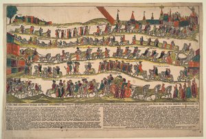 Depiction of the Procession to Moscow of the Turkish Ambassador to the Imperial Court, Abdul Kerim by Russian Master
