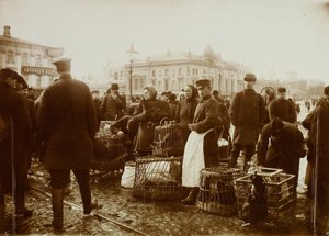 The Birds Market at the Trubnaya Square in Moscow by Russian Photographer