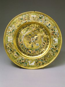 Plate owned by Tsar Alexei Mikhailovich Romanov by Russian School