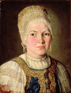 Portrait of a Woman in Russian Costume