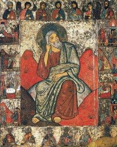 The Prophet Elijah in the Wilderness with Scenes from His Life and Deesis