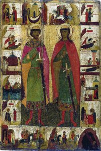 The Saints Boris and Gleb, 14th century by Russian icon.