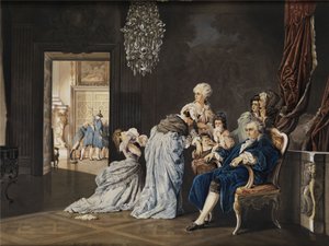 The Last Hours of the French Royal Family (Louis XVI and Marie Antoinette) in the Louvre Before the Revolutionaries Broke In by „SG“