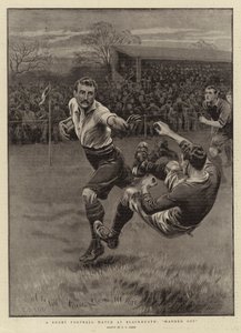 A Rugby Football Match at Blackheath, Handed Off by S.T. Dadd
