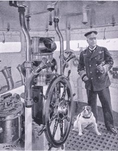 With his favourite Bulldog-Gloria (illustration from Cassell