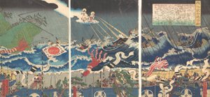 Warrior Scene by Sadahide Utagawa