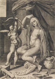 Venus and Cupid, 1571-1650 by Sadeler