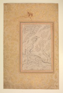Dragon and Clouds, ca. 1600 by Sadiqi Beg.