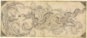 Dragon in Foliage with Lion and Phoenix Heads by Sahkulu