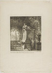 The Trellised Fountain, frontispiece from Landscapes Dedicated to M. Warelet by Salomon Gessner