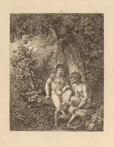 Two Satyrs in a Forest by Salomon Gessner