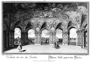 View from the Sala Terrena to the Garden by Salomon Kleiner