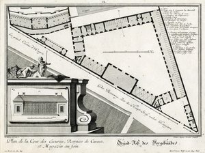 Ground Plan of the Outbuildings on Rennweg by Salomon Kleiner