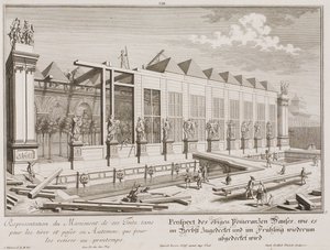 View of the Orangery During Winter Covering by Salomon Kleiner