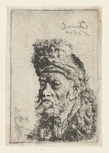 Bust of a Man with Fur Hat (Bust of a Man with a Turban) by Salomon Koninck