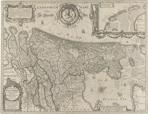 Topographical Map of Holland by Salomon Rogiers