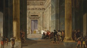 The Queen of Sheba Before the Temple of King Solomon in Jerusalem