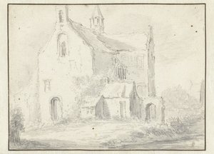 Romanesque Church by Salomon van Ruysdael (possibly)