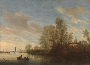 River View near Deventer by Salomon van Ruysdael
