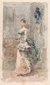 Lady in Formal Dress by Salvador Barbudo Sanchez